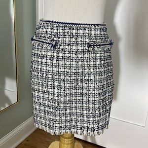 Blue, navy and white skirt